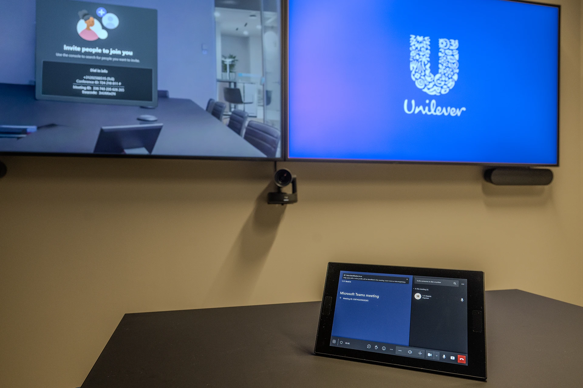 Microsoft Teams Room bij Unilever AIR Offices Rotterdam